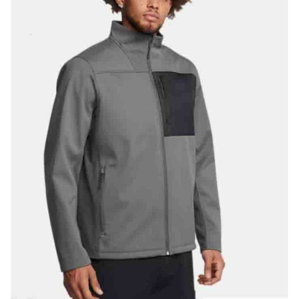 Under Amrour Jacket Mens Designer Jacket Hooded Stand-Up Collar Storm Coldgear Infrared Shield 2.0 Waterproof Windproof Hooded Long Sleeve Jacket Men Black 8E8