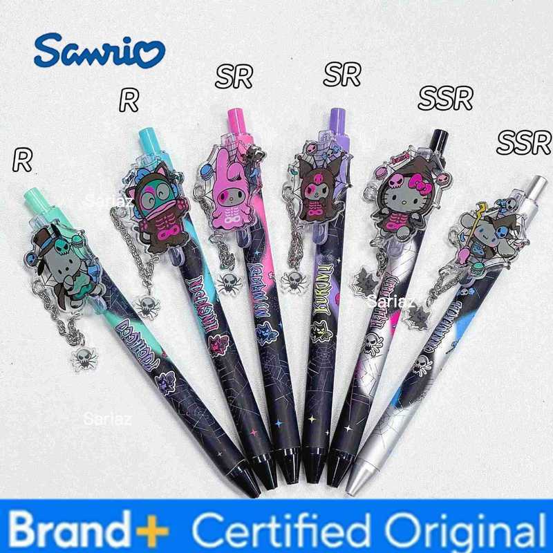 Sanrio 12pcs Kitty Hangyodon Kuromi Melody Press Gel Pen Cute 05mm Black Ink Neutral Pen Student Stationery ChildrenS Gifts H251231