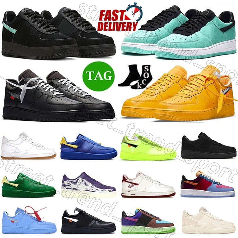 2026 Designer One af1s Casual Running Shoes Sneakers Men Women Classic 1 Triple White Black Mens Womens Traienrs Outdoor Sports Runners 1s size 36-45 R31