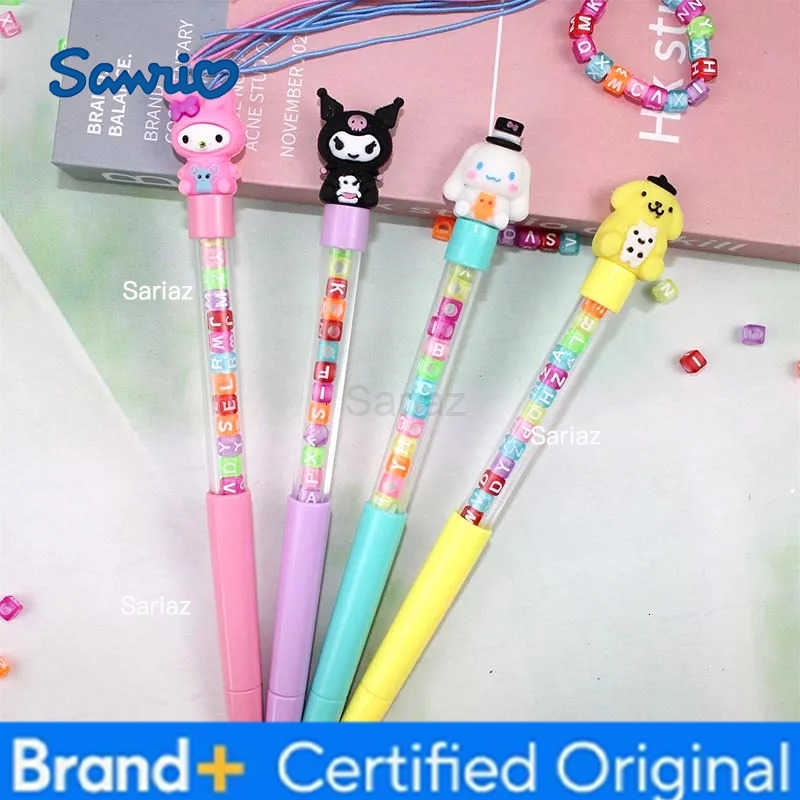 Sanrio 24pcs/lot Creative DIY Gel Pen Cute Melody Kuromi 05mm Black Ink Signature Pens Promotional Gift Office School Supplies H251231