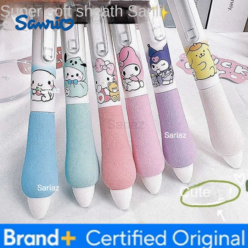 Sanrio Limited Sponge Pen Cute Cartoon Kuromi Cinnamoroll Melody Hello Kitty Pompompurin Student Quick Dry Click Black Pen New H251231