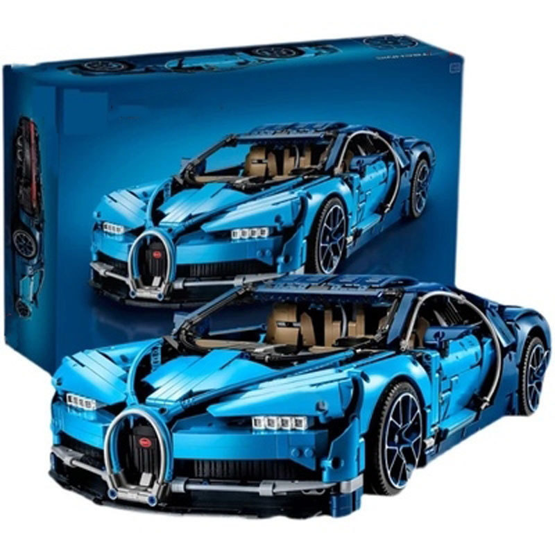 Cross-border new cool sports car building blocks car toy - adult high-level assembly racing toy gift with free shipping