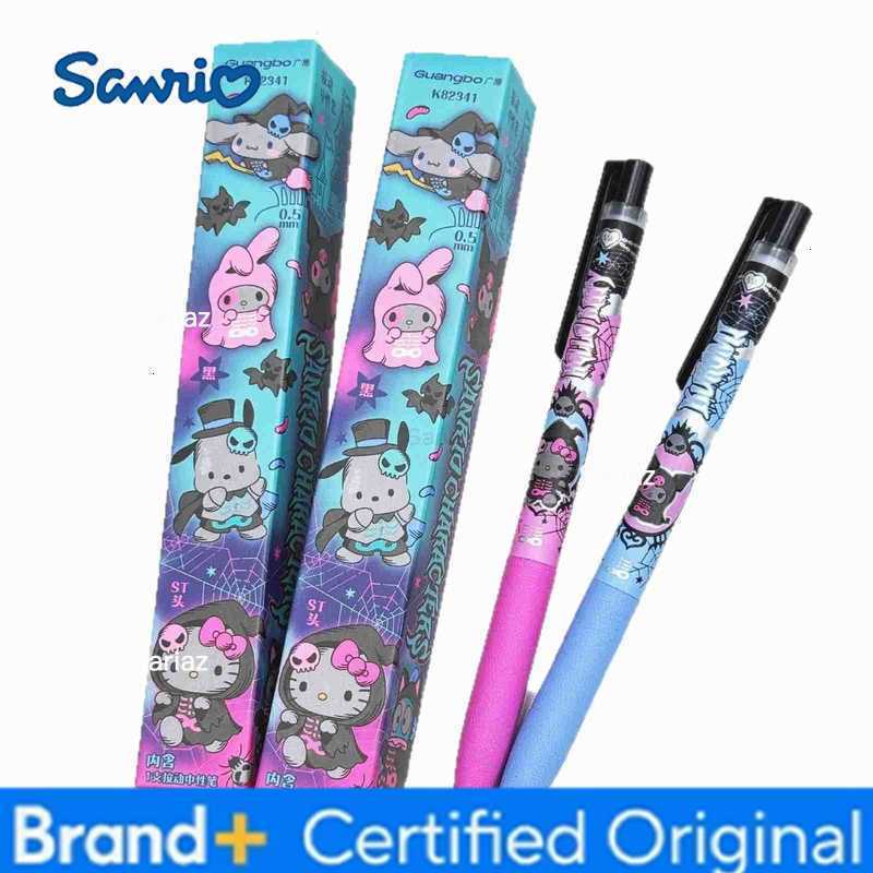 Sanrio 12pcs/lot Hangyodon Melody Kitty Press Gel Pen Cute 05mm Black Ink Neutral Pens Promotional Gift Office School Supplies H251231