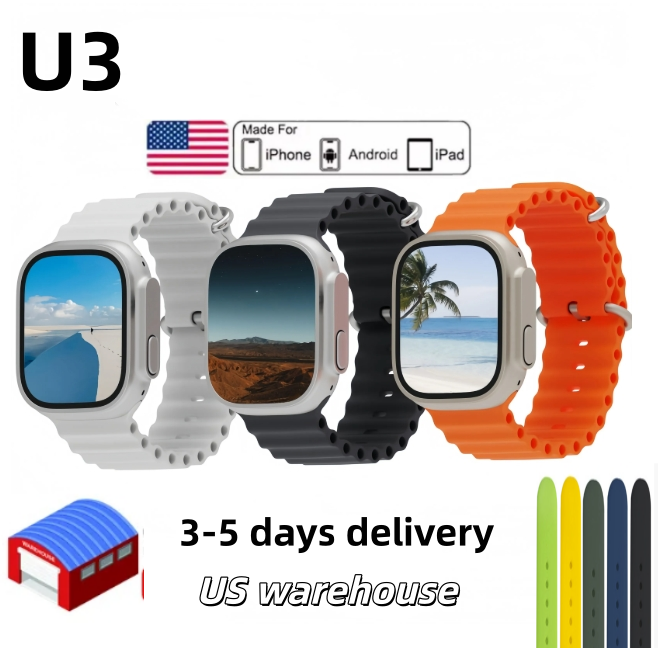 Latest smartwatch ULTRA 3 49mm strap series 11 Android men's and women's watches Bluetooth call wristband wristband wireless charging fitness tracker Android sports