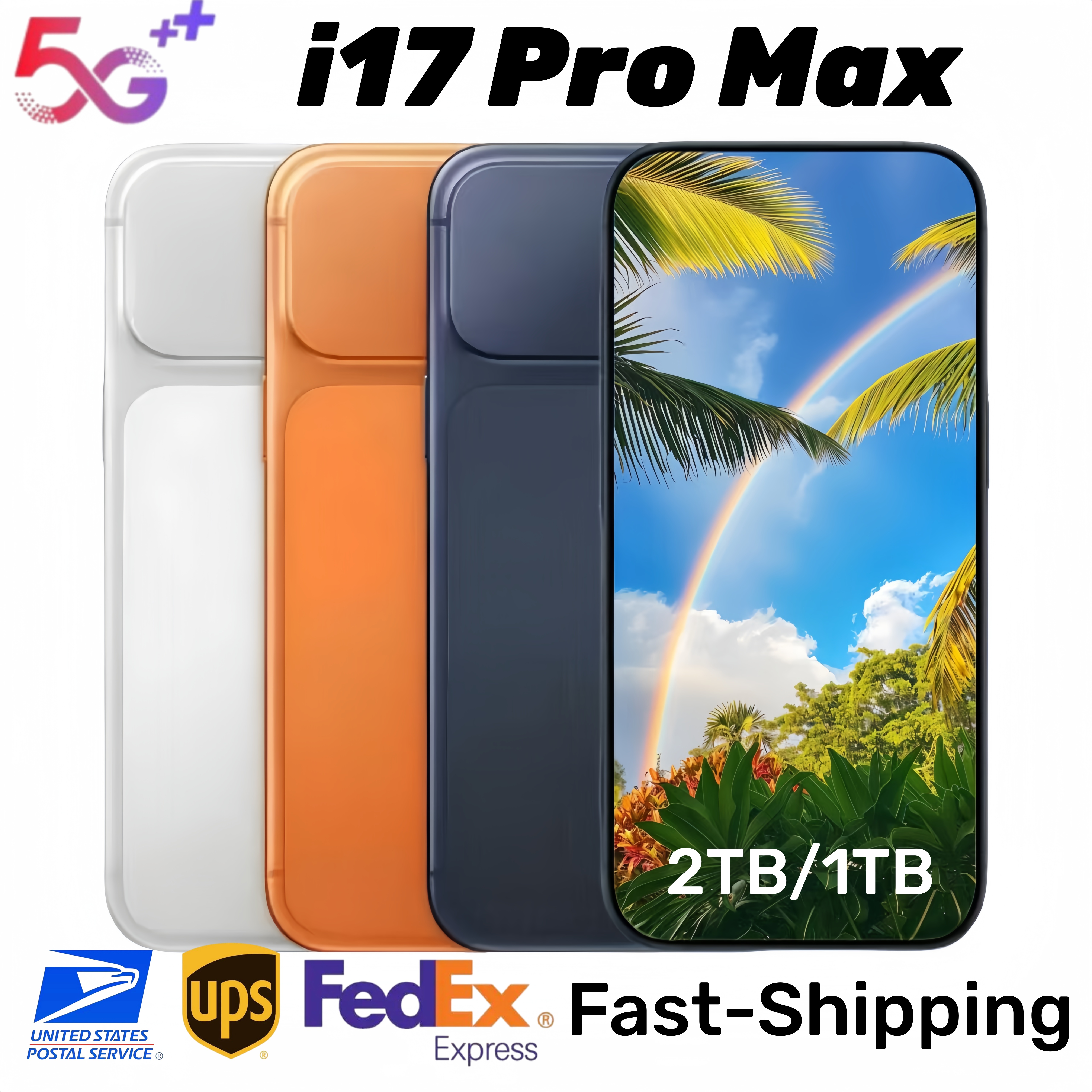 i17 Pro Max i16 pro max Smartphone Phone 6.9-inch Smart cell phones Face ID Unlock HD Camera 2TB 1TB Memory Full Touch screen Smart Computer Smartphone android