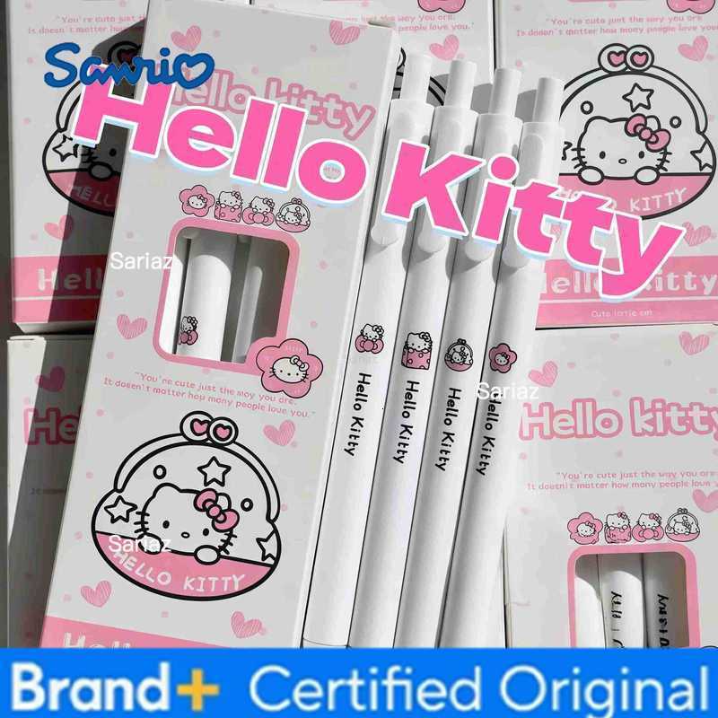 Sanrio 4Pcs/Set Hello Kitty Kawaii Gel Pens High - Value Cute Design Press - Type Writing Pens H251231