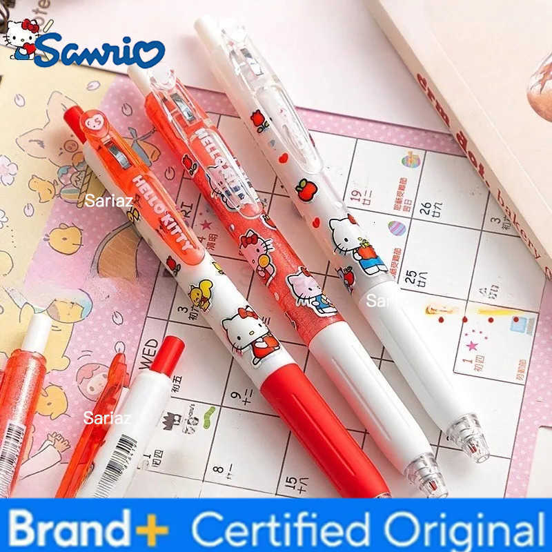 Sanrio Hello Kitty Gel Pens Set Black Refill Gel Pen Bullet Tip 05mm School Office Supplies Stationery Accessories Stationery H251231