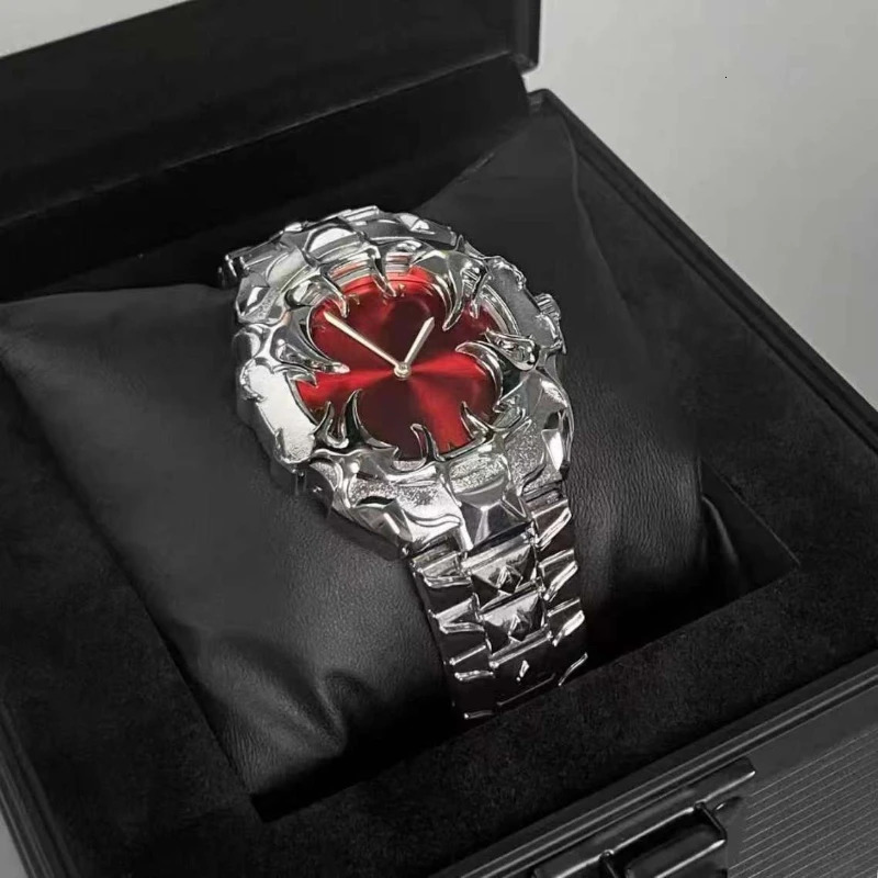 Fashion Claw-Shaped Mens Quartz Watch with Removable Interchangeable Dials Niche Vintage Quirky-Style Womens Watches Punk 251229