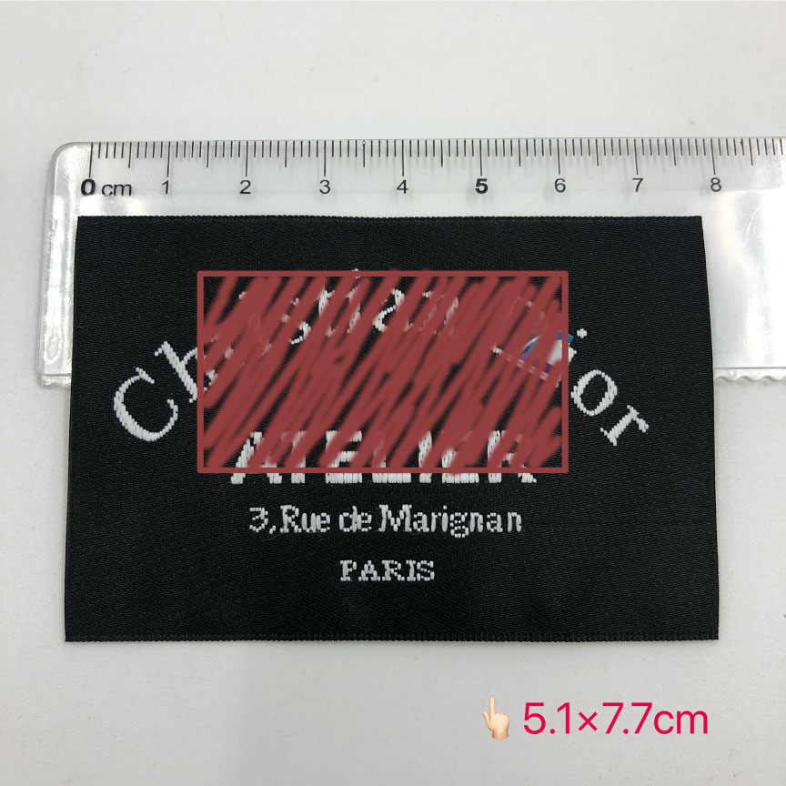 5pcs D Brand luxury designer Woven Clothing Label Size Care labels Wash labels Neck label Print Satin Woven label Part-2