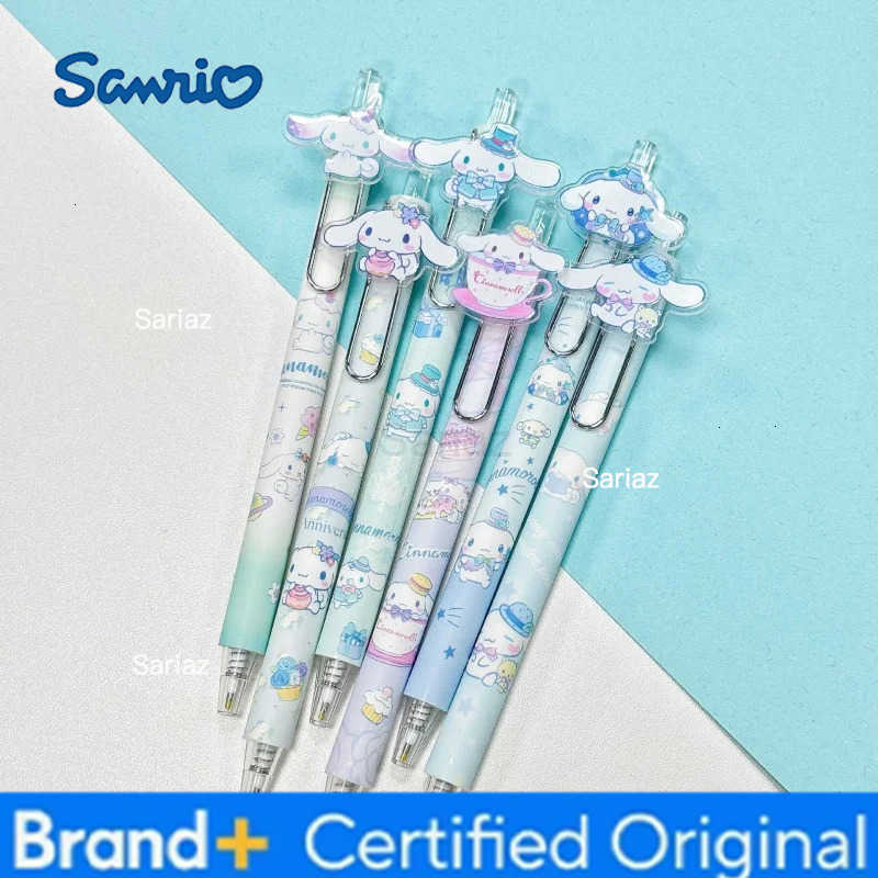 Sanrio 6/36pcs Kawaii Cinnamoroll Press Gel Pen Cute 05mm Black Ink Neutral Pens Promotional Gift Office School Supplies H251231