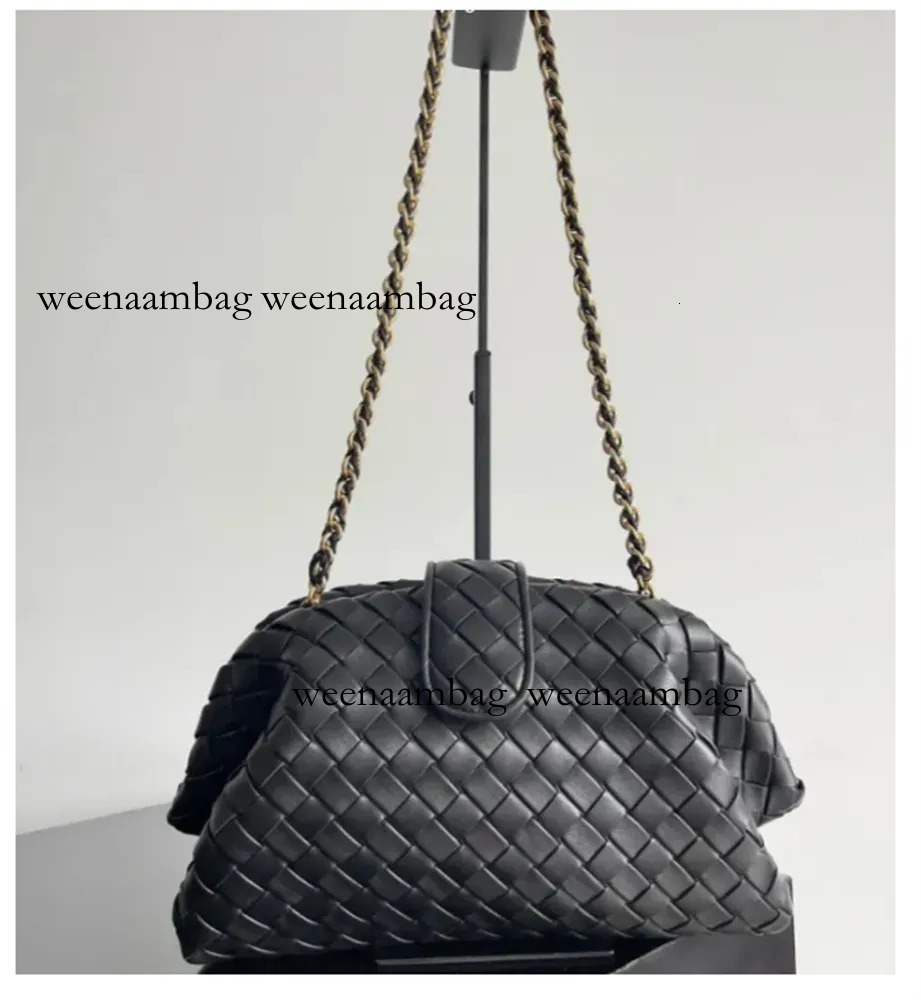 Lauren 1980 Chain Hand-Held Bag Fashionable Bag Designer Bag Iconic Weaving Process High-Quality High-End Simple Atmospheric Fashionable All Leather Create