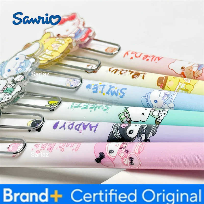 Sanrio 20pcs/lot Kuromi Melody Kitty Press Gel Pen Cute 05mm Black Ink Neutral Pens Promotional Gift Office School Supplies H251231