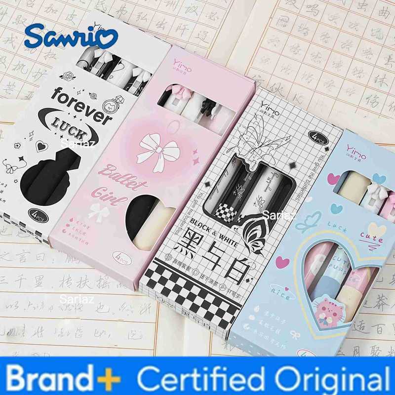 Sanrio Lucky Bow Retractable Gel Pen - Cute Charming Ballet Style High-Quality Neutral Pen Black White Ballet-Themed Pen for S H251231