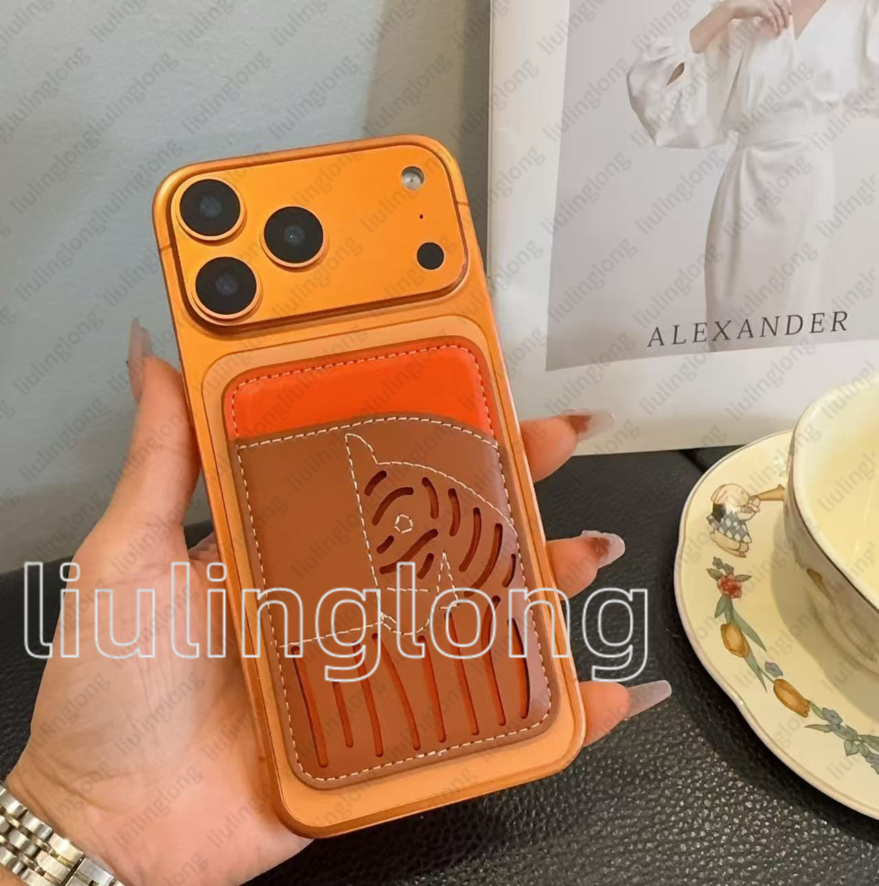 horse For Magsafe Magnetic Luxury Leather Card Holder Wallet Case For Iphone Cover Cell Phone Accessories Mini Wallet Work ID