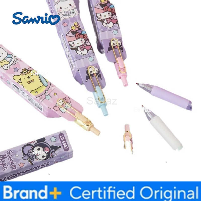 Sanrio 24pcs/lot Kitty Kuromi Gel Pen Cute Pochacco 05mm Black Ink Neutral Pens Promotional Gift Office School Supplies H251231