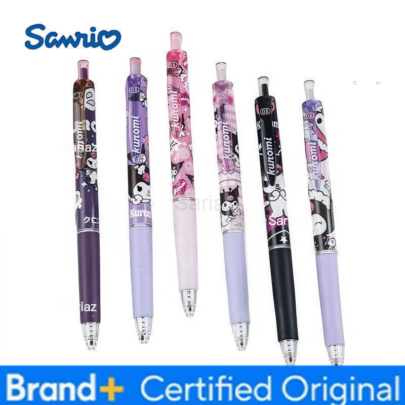 Sanrio Click Pen Kuromi Series Cartoon Cute Good-looking Gel Pen 05 Smooth Quick-drying Writing Pen for Students Wholesale H251231