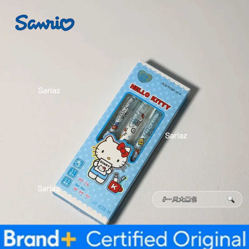 Sanrio 3pcs/Box Cartoon New Kt Press Neutral Pen Cute 05mm Cartoon Student Speed Drying Brush Question Pen High Appearance H251231