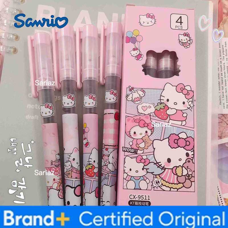 Sanrio Gel Pens 4 Pcs/Set Black Gel Pen Fine Point Gel Pen Ink Rollerball Pens for Smooth Writing 05mm Back to School Supplies H251231