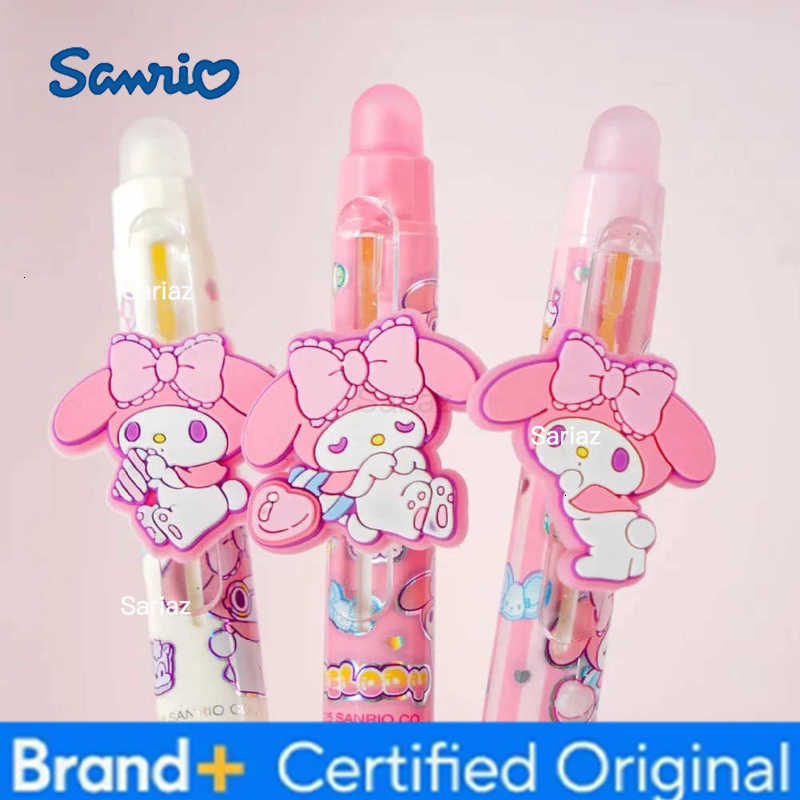 Sanrio Genuine Erasable Gel Pen 05mm Cartoon Kuromi Melody Blue Ballpoint Pens School Stationery Wholesale Prize Girls Gifts H2512311