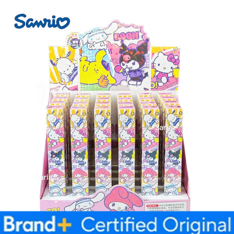 Sanrio 24pcs Kuromi My Melody Gel Pen Cartoon Cute 05mm Black Press Sign Pen Independent Packaging Student Stationery Wholesale H251231
