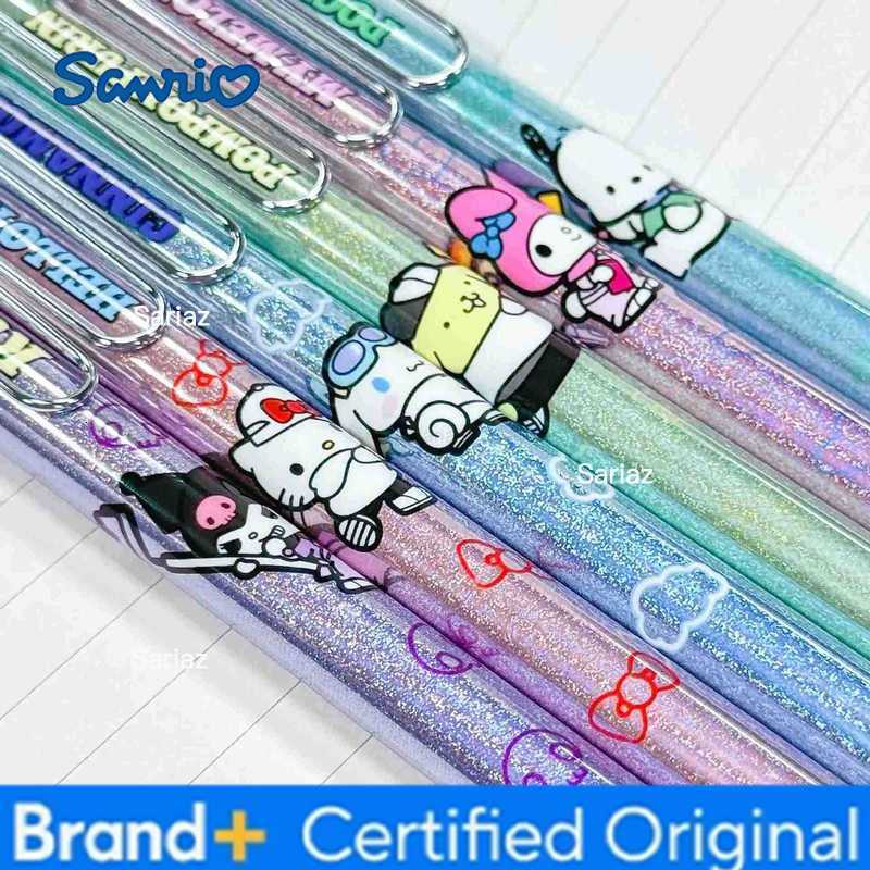 Sanrio 12pcs Kuromi Melody Cinnamoroll Kitty Press Gel Pen Cute 05mm Black Ink Neutral Pens Office School Supplies H2512311