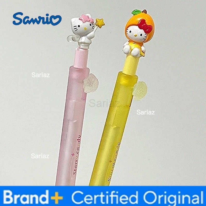 Sanrio Kawaii Hello Kitty Star Press Pen Cartoon 05mm Black Ink Pen Anime Office Supplies Students Stationery Gifts for Girls H251231