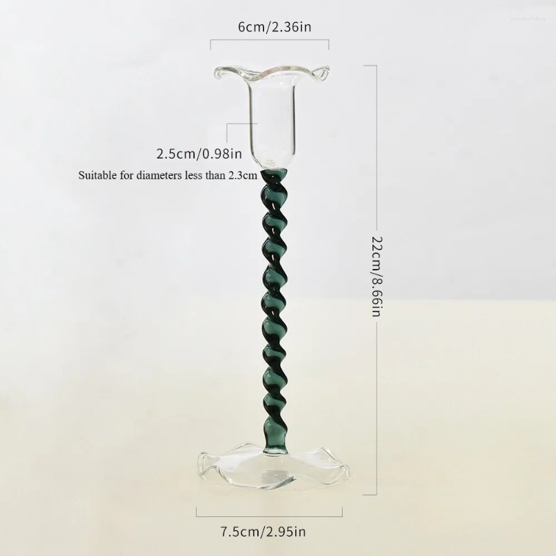 Candle Holders European Style Flower Bud High Footed Holder Retro Color Spiral Wedding Home Creative Desktop Decoration H260310