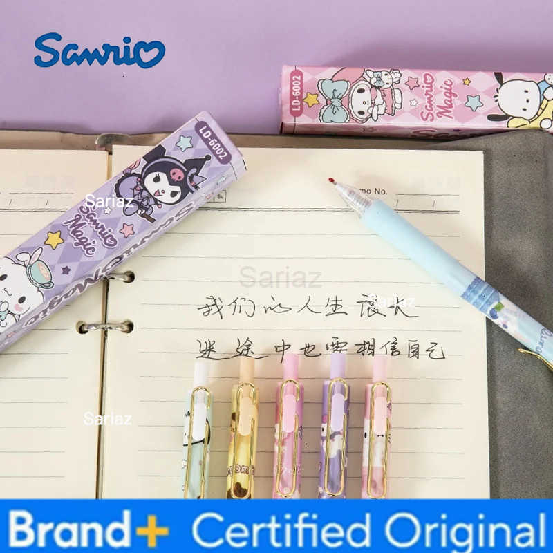 Sanrio 24pcs/lot Kitty Kuromi Gel Pen Cute Pochacco 05mm Black Ink Neutral Pens Promotional Gift Office School Supplies H251231