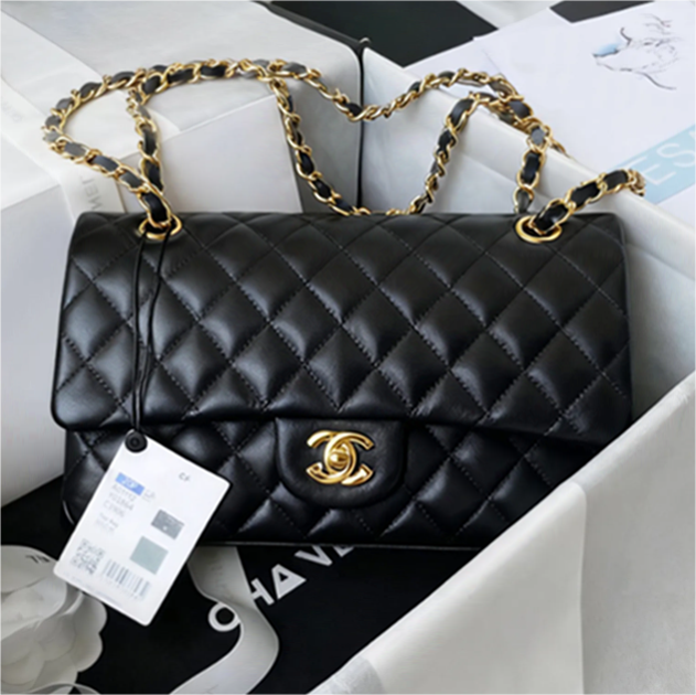 Designer Bag Shoulder Bag Caviar Designer Handbag Luxury Bag Fashion Bag Evening Bag Metallic Leather Chain Square Lattice Sheepskin Wallet Classic V05