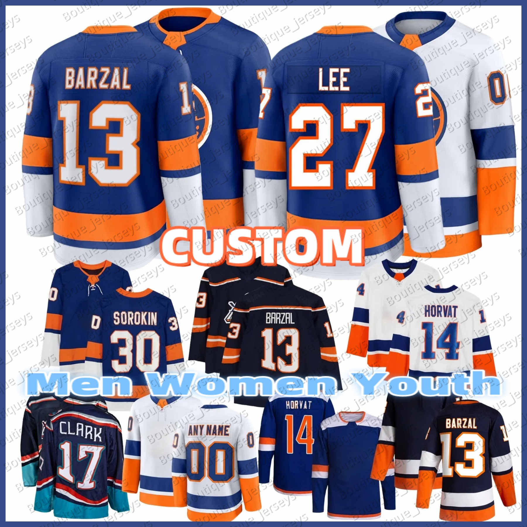 48 Matthew Schaefer ny hockey jersey islanderses jersey 13 Mathew Barzal Bo Horvat Mike Bossy Alex Romanov Simon Holmstrom Ilya Sorokin Varlamov Boqvist