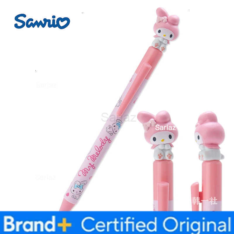 Sanrio Kawaii Anime Cute Black Oil Pen Little Twin Stars Mymelody Cinnamoroll Pochacco Hangyodon Ballpoint Pen Student Gift Toys H251231