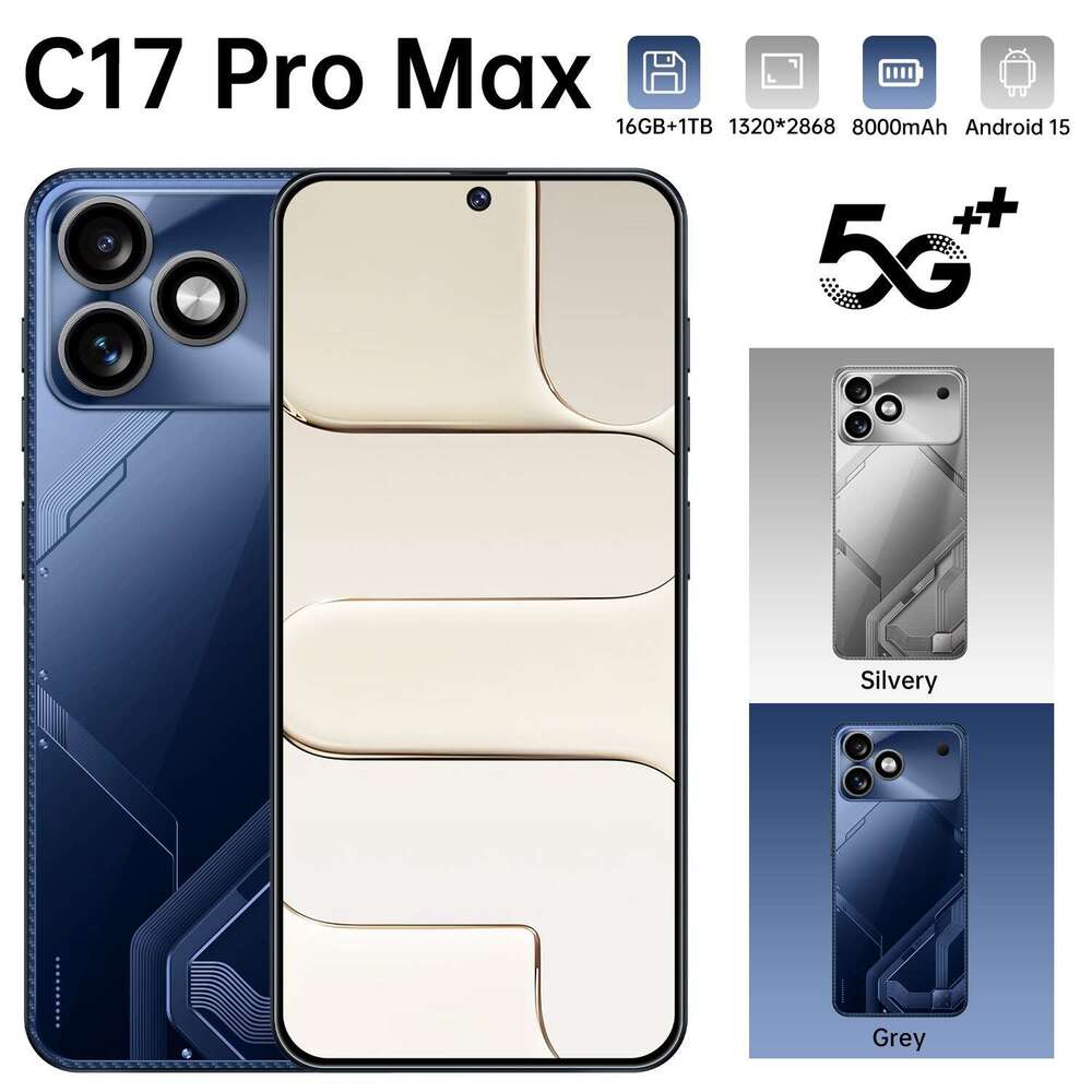 Famous brand cross-border new product C17 Pro Max phone 16+1T foreign trade large screen smartphone source factory CKS