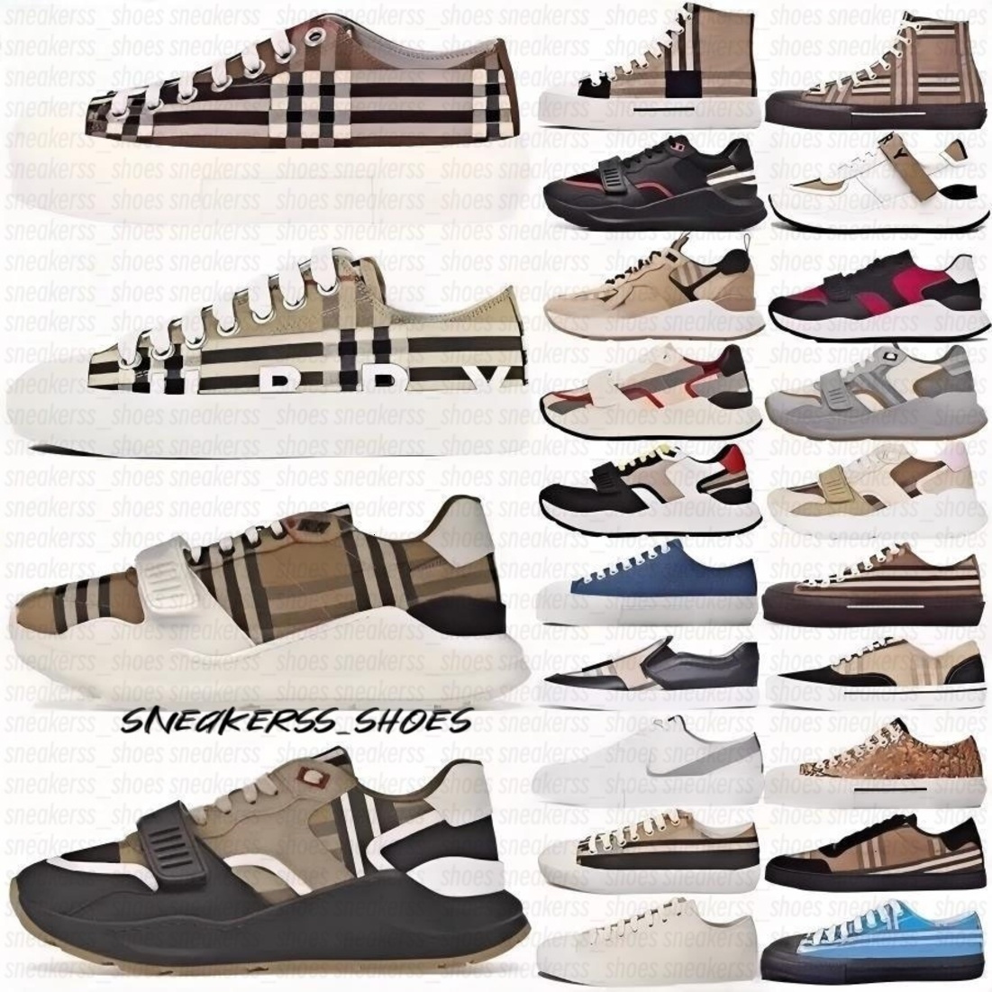 Designer sneakers Vintage Ramsey Check shoes trainers Regis Cotton Suede Leather sneaker mens Archive Beige Birch Brown Soft Blue Chalkf 36-45