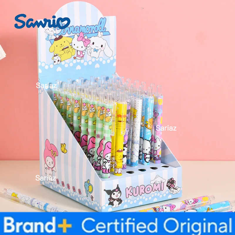 Sanrio 6pcs/12pcs Kuromi Melody Gel Pens For Writing Cute 05mm Black Ink Neutral Pen Promotional Gift Office School Supplies H251231