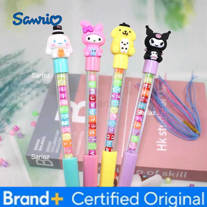 Sanrio 24pcs/lot Creative DIY Gel Pen Cute Melody Kuromi 05mm Black Ink Signature Pens Promotional Gift Office School Supplies H251231
