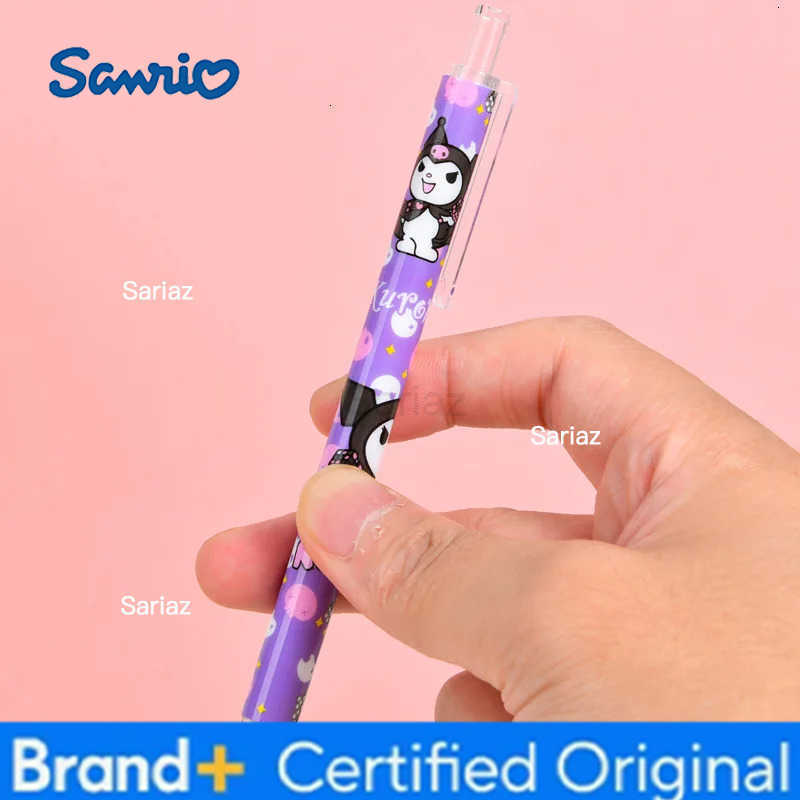 Sanrio 6pcs/12pcs Kuromi Melody Gel Pens For Writing Cute 05mm Black Ink Neutral Pen Promotional Gift Office School Supplies H251231