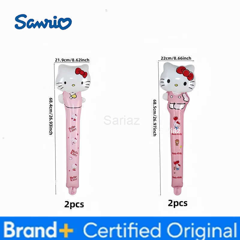 Sanrio 4pcs Hello Kitty Melody Balloon Stick Foil Balloons Set Girl Happy Birthday Party Kawaii Gift Concert Atmosphere Props H251231