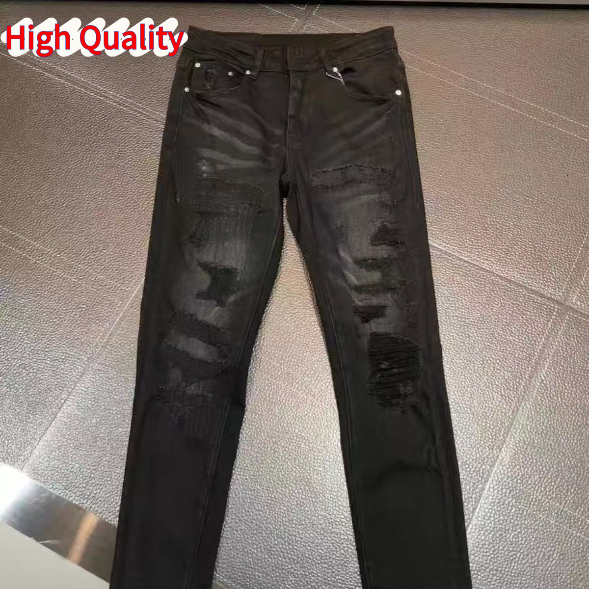 amirirjeans High quality designer men jeans pants brand baggy jean retro casual hip hop streetwear designers joggers pant hole black skinny slim Jeans adf