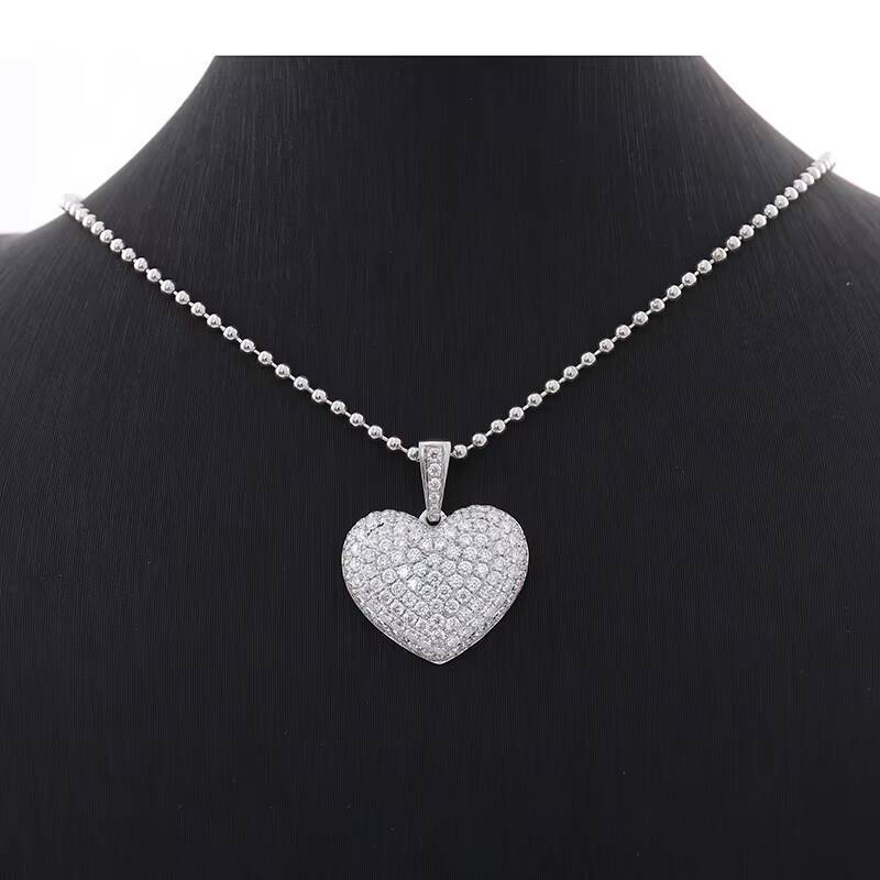 Trending Product moissanite heart pendant 925 sliver custom moissanite pendant Hip Hop Bling lced Out Jewelry for made in china