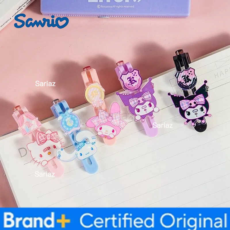Sanrio 15/30 Kawaii Melody Kuromi Cinnamoroll Kitty Press Gel Pen Cute 05mm Black Ink Neutral Pens Office School Supplies H2512311