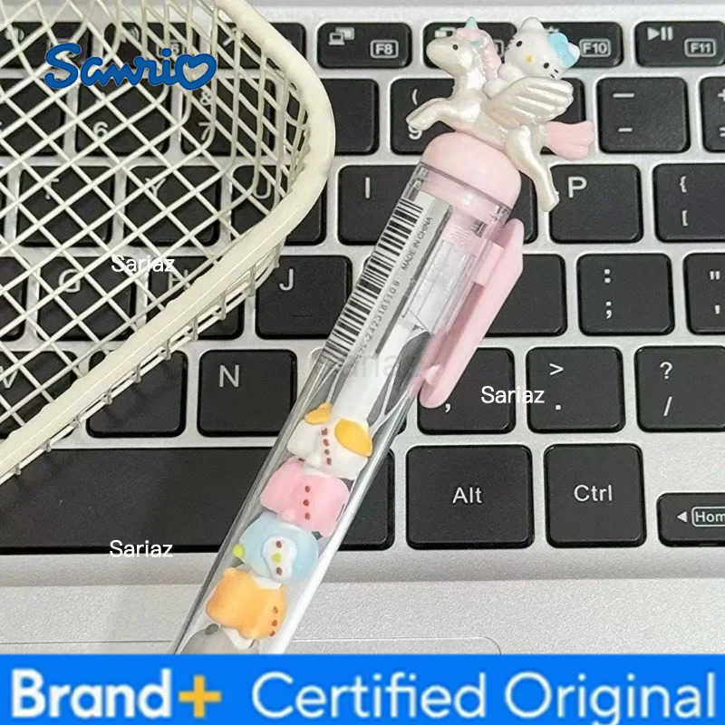 Sanrio Kawaii Hello Kitty Gel Pen Creative KT Cat Diy Beads Pen Cute 005mm Signing Pen Student Writing School Office Supply Stationery H251231