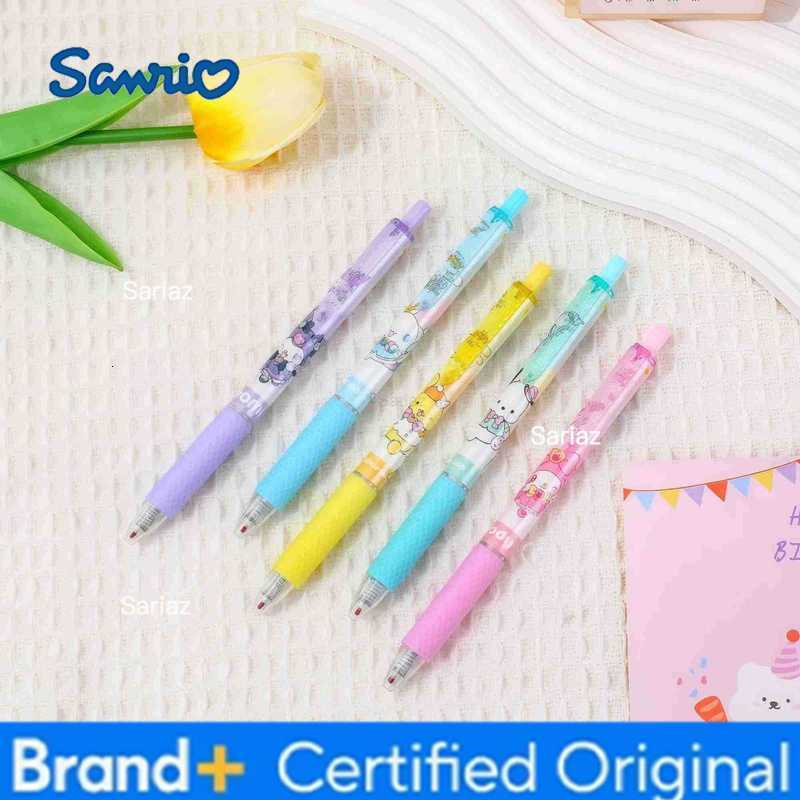 Sanrio 5pcs New Series Limited Gel Pen Cartoon Quick-drying Pen Black 05mm Student Stationery Office Supplies H251231