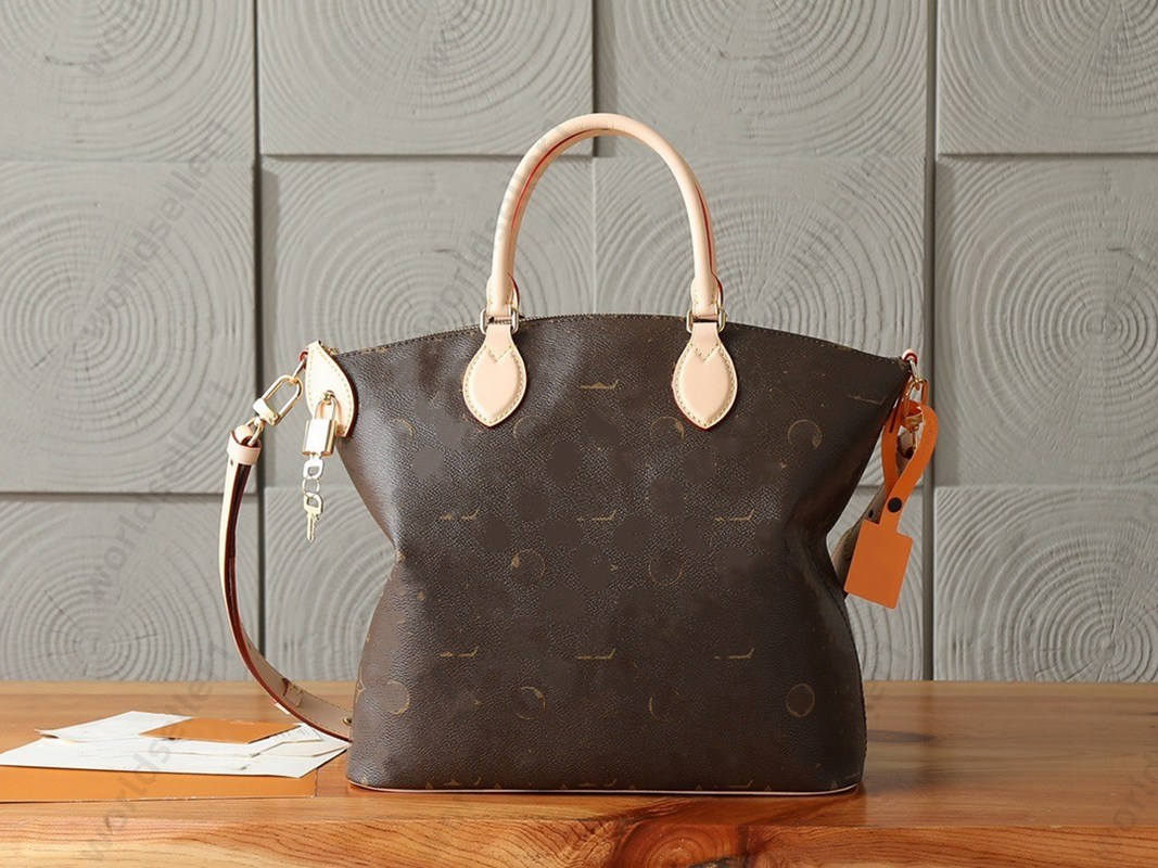High Quality Designer Neo Lockit Tote Bags PM MM Handbags for Women Canvas Cowhide Leather Shoulder Bag Strap Brown Crossbody Purse M26532 M26494