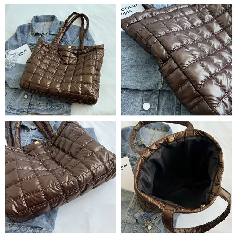 Casual Tote Bags For Womens Daily Used Large Capacity Plaid Shoulder Bag Ladies Handbags 251230