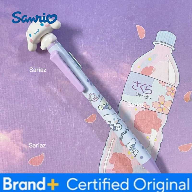 Sanrio Original Cinnamorol Doll Head Rotable Ballpoint Pen Quick Drying Black 05Mm The Ballpoint Pen Learning Stationery Gifts H251231