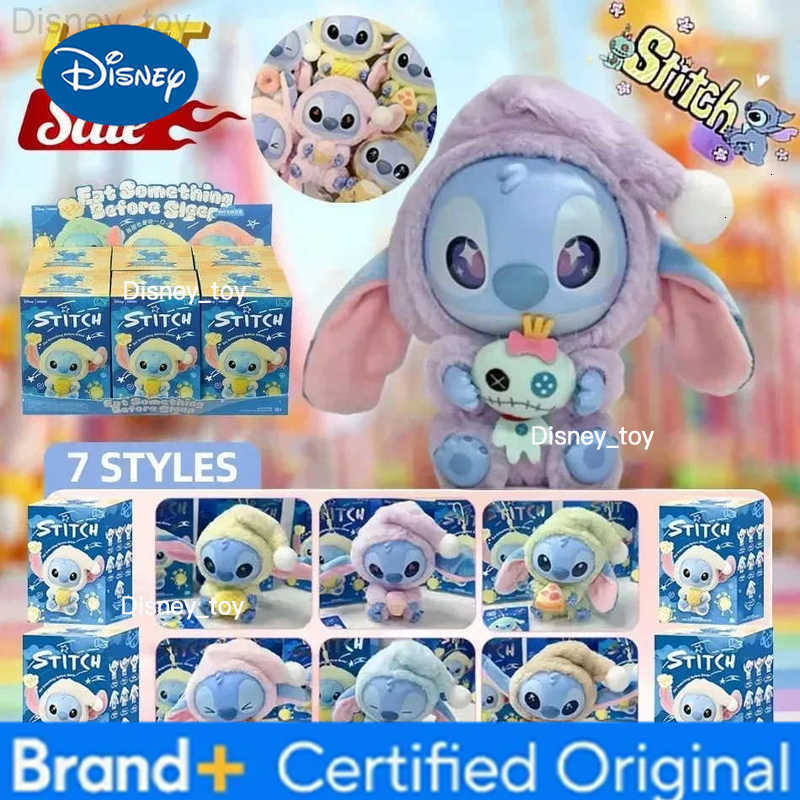 Disney Eat Stitch Something Before Sleep Series Blind Box Toy Mystery Box Anime Figure Stitch Doll Pendant Ornaments Kid Christmas Gift H251231