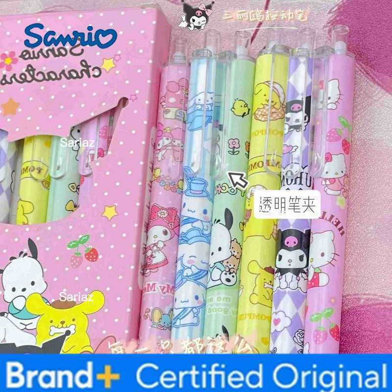 Sanrio 6 pcs Gel Pen Hello Kitty Melody Kuromi Cinnamoroll Pochacco Student Neutral Ball Pen Office School Supplies Stationery H251231