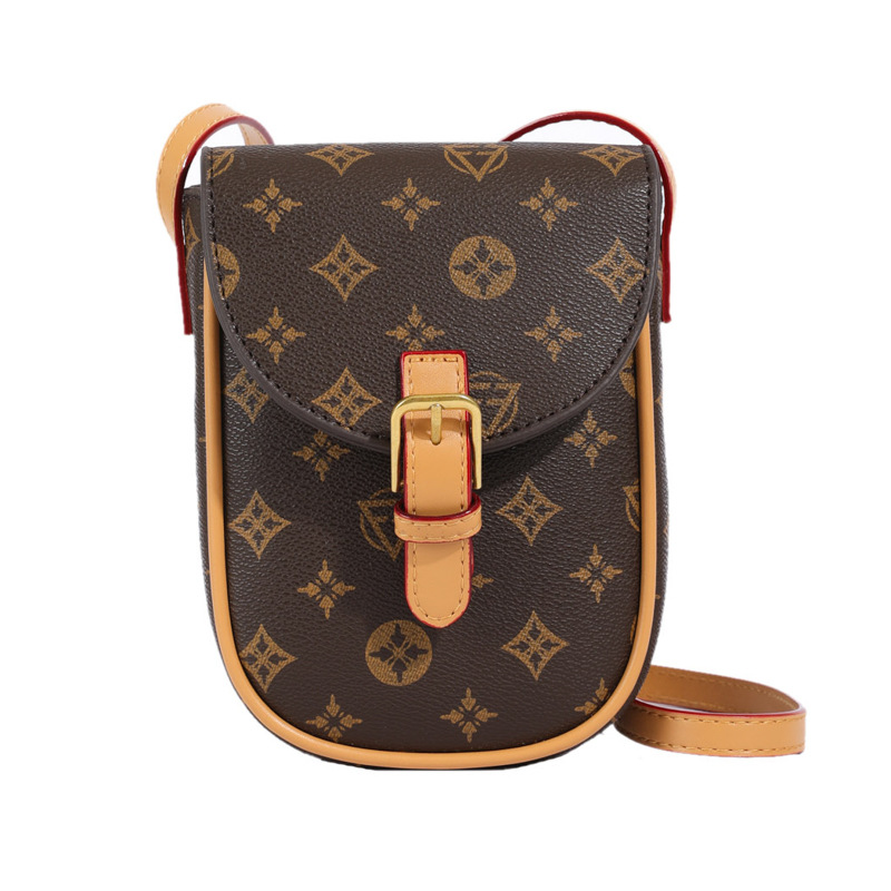 Free Shipping Luxury 2026 New Women's Printed Phone Crossbody Bag, Retro Small Square Shoulder Purse, High-End Fashion Mini Bag