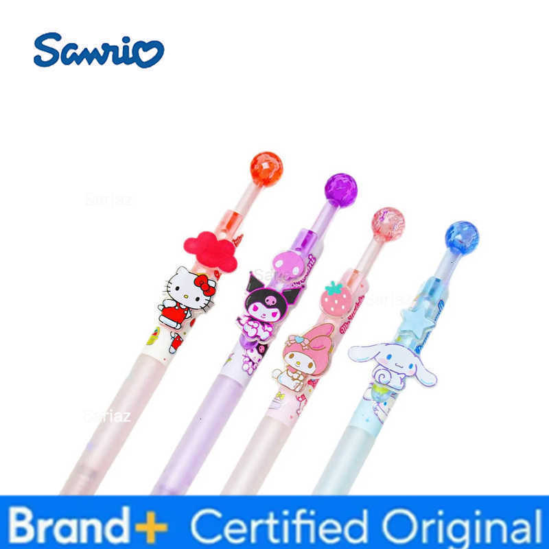 Sanrio New Style Hello Kitty KUROMI Cinnamoroll Extended Sheath Press Neutral Pen Cartoon Brush Question Pen Water-based Pen H251231