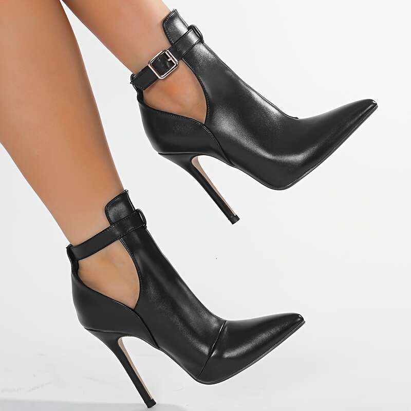 Designer Pleated Women Short Boots Fashion Elegant Pointed Toe Shoes Thin High Heels Ladies Knight Mid Calf Booties With Box MOJIDASHU